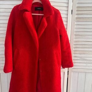Vero Moda Red Teddy Jacket